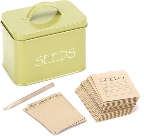 metal seed storage boxes|seed storage containers for packets.